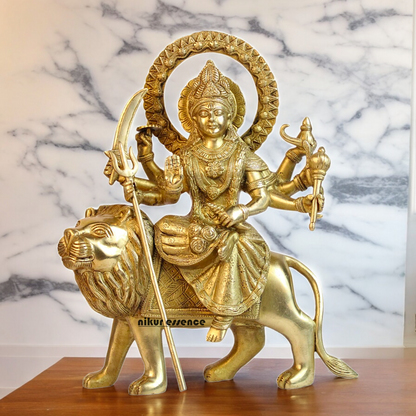 Solid Durga Sherawali Maa idol - 12 inches Nikuressence