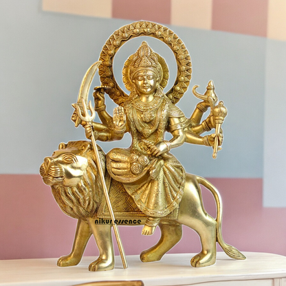 Solid Durga Sherawali Maa idol - 12 inches Nikuressence
