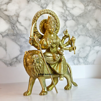 Solid Durga Sherawali Maa idol - 12 inches Nikuressence