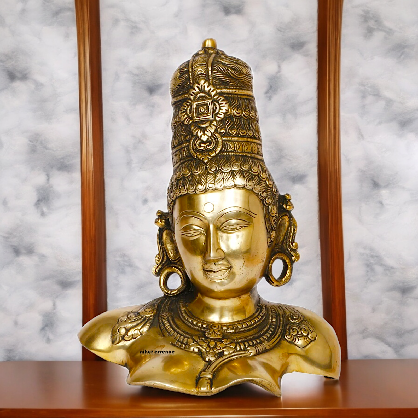 Solid Brass Devi Parvati Idol - 12 inches Nikuressence
