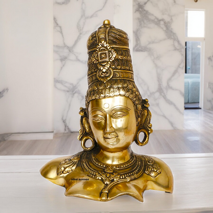 Solid Brass Devi Parvati Idol - 12 inches Nikuressence