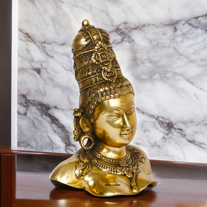 Solid Brass Devi Parvati Idol - 12 inches Nikuressence