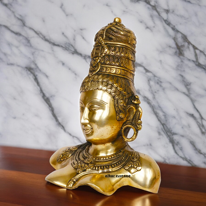 Solid Brass Devi Parvati Idol - 12 inches Nikuressence