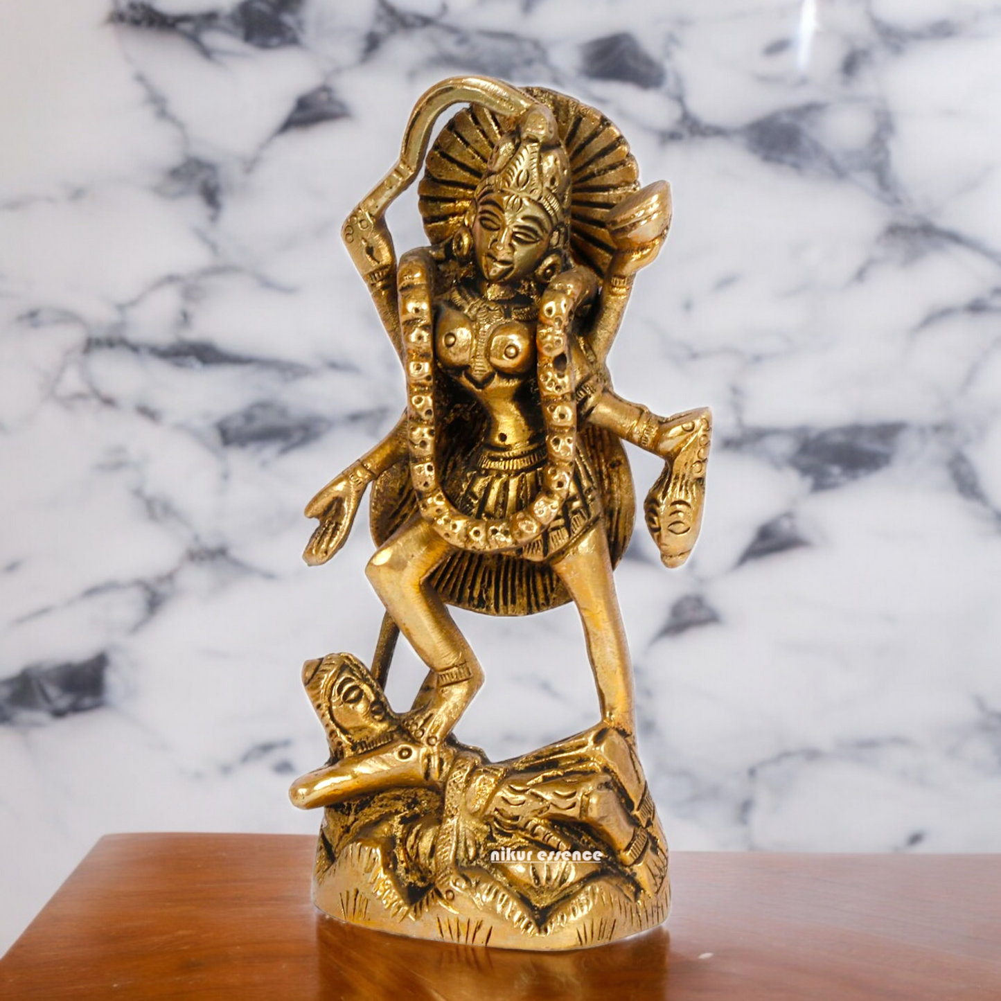 Superfine Brass Kali Maa Devi Statue - 12 cm Nikuressence