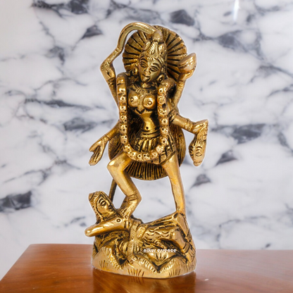 Superfine Brass Kali Maa Devi Statue - 12 cm Nikuressence