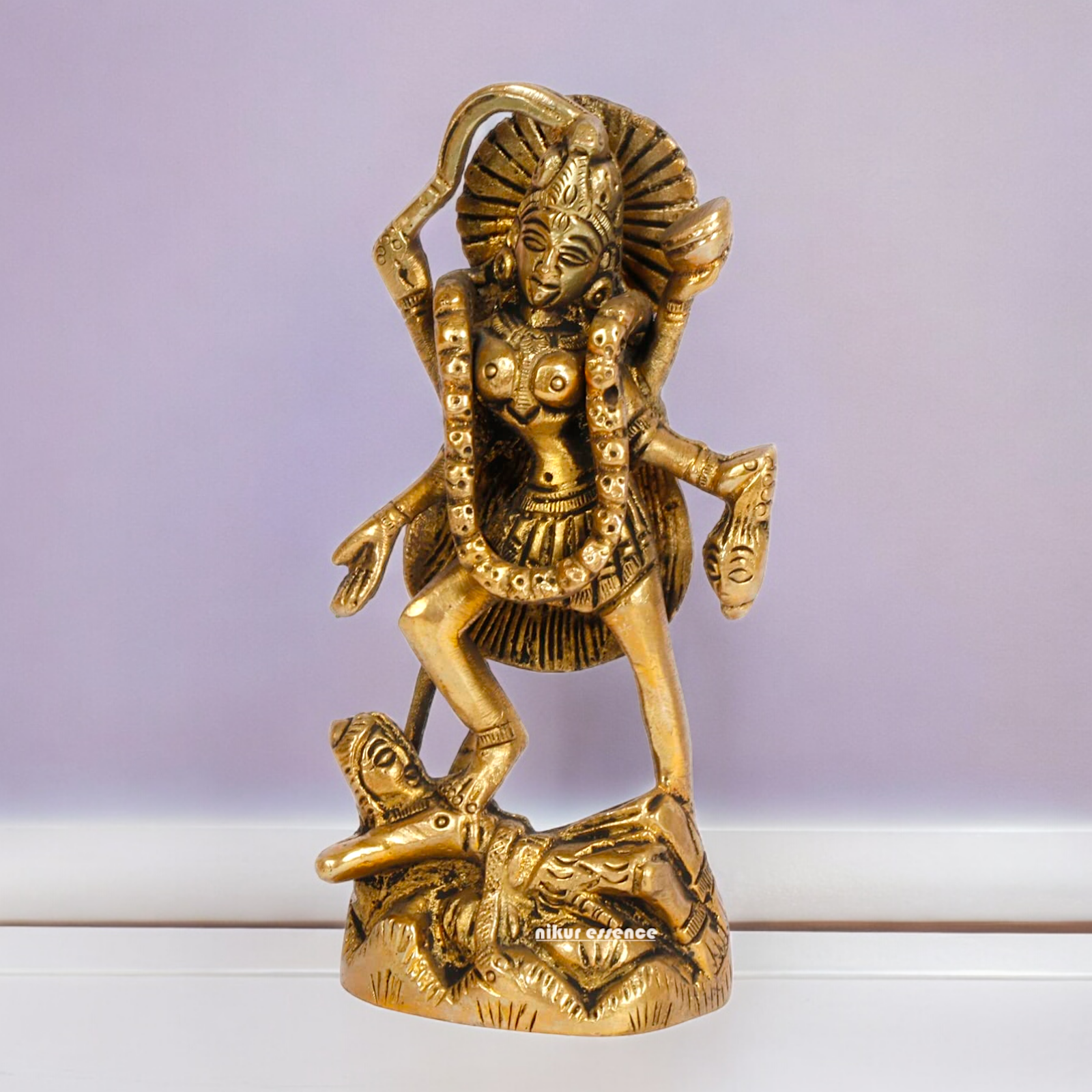 Superfine Brass Kali Maa Devi Statue - 12 cm Nikuressence