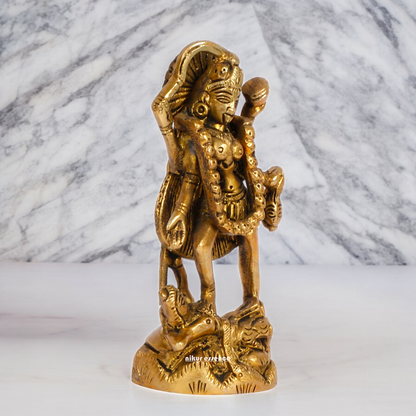 Superfine Brass Kali Maa Devi Statue - 12 cm Nikuressence