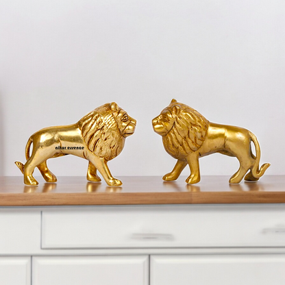 Online Brass 2 Pair Lion Idol - 4 inches Nikuressence