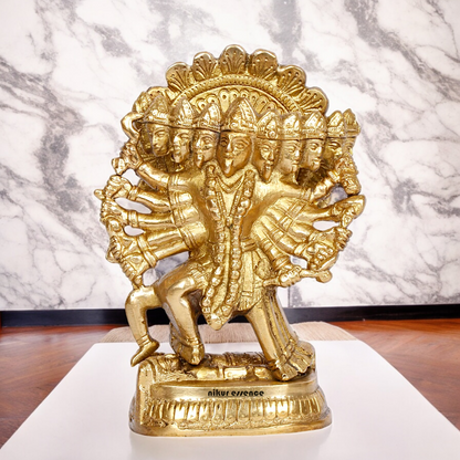 Solid Brass Online Panchmukhi Hanuman - 4.5 inches Nikuressence