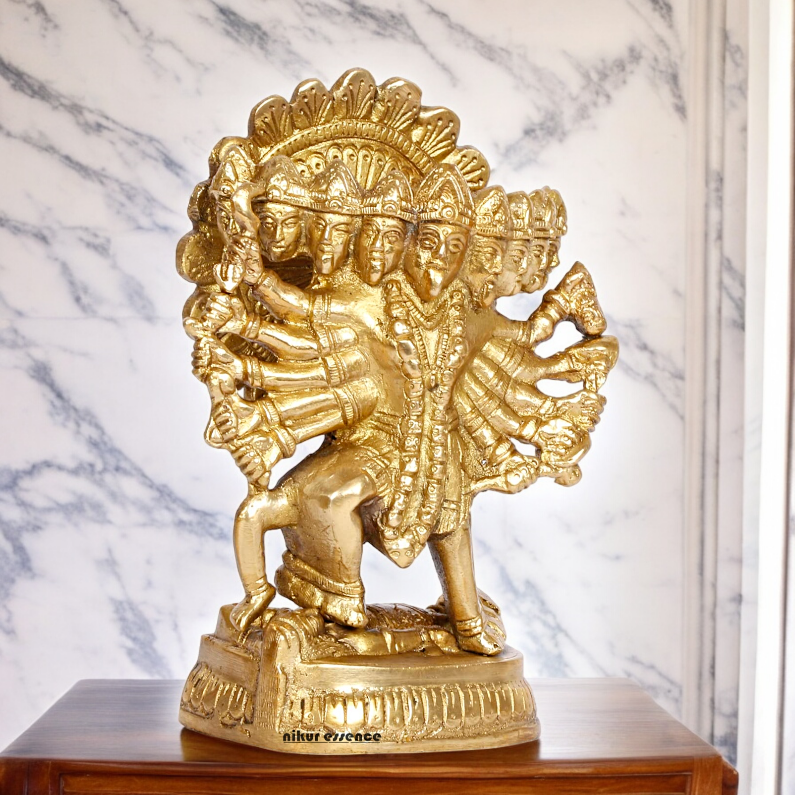 Solid Brass Online Panchmukhi Hanuman - 4.5 inches Nikuressence