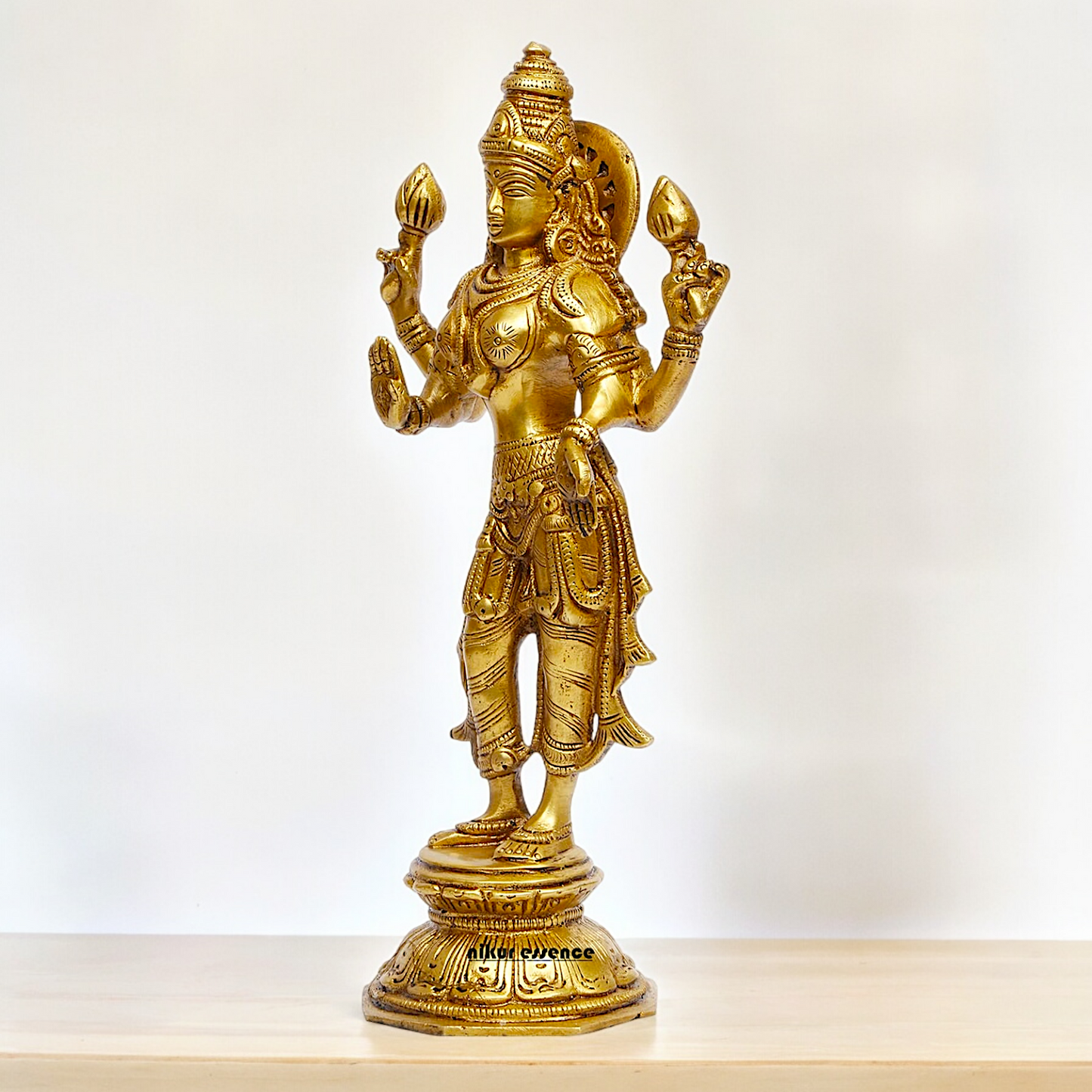 Pure Brass Lakshmi Standing idol - 10.039 inches Nikuressence