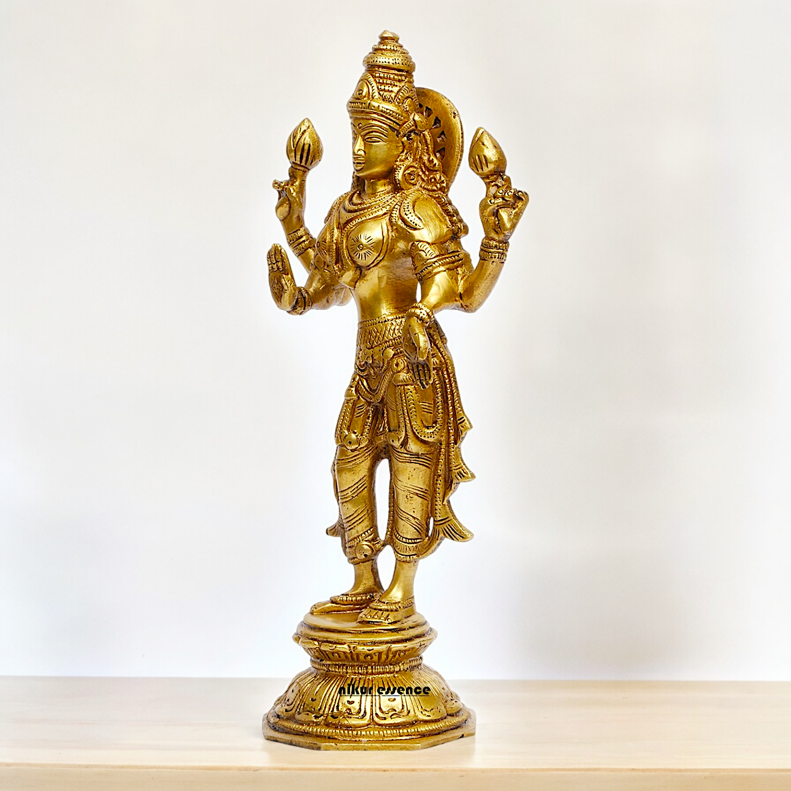 Pure Brass Lakshmi Standing idol - 10.039 inches Nikuressence