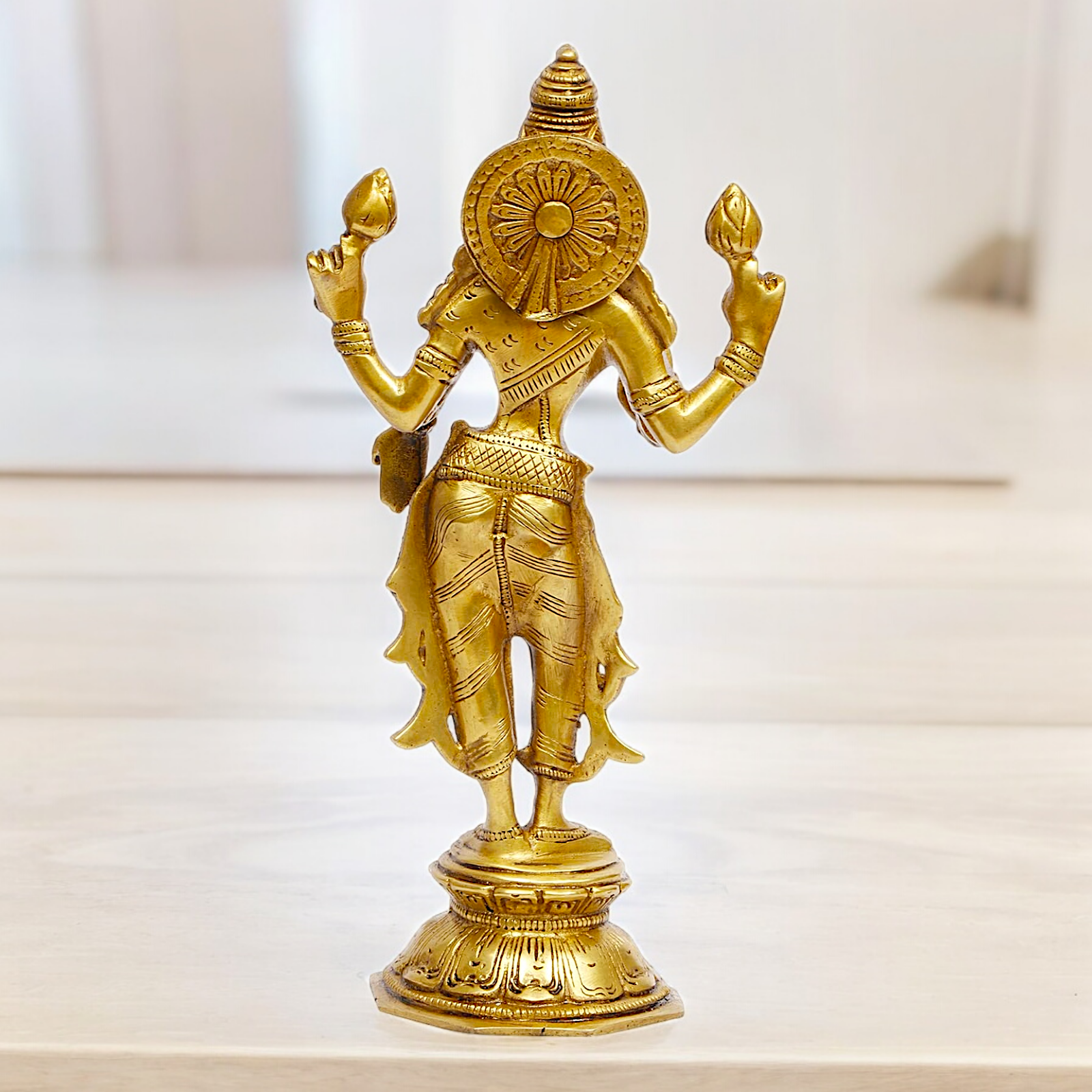 Pure Brass Lakshmi Standing idol - 10.039 inches Nikuressence