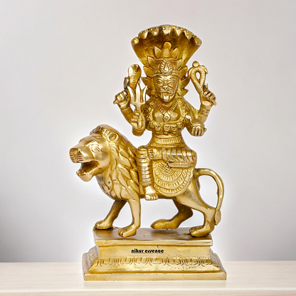 Shop Brass Durga Maa with Sheshnag Idol - 9 inches Nikuressence