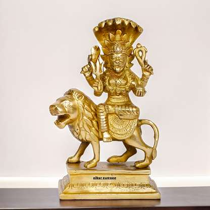 Shop Brass Durga Maa with Sheshnag Idol - 9 inches Nikuressence