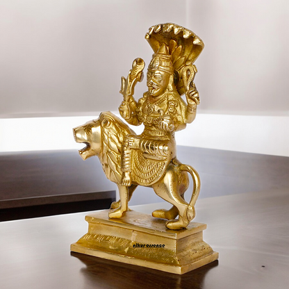 Shop Brass Durga Maa with Sheshnag Idol - 9 inches Nikuressence