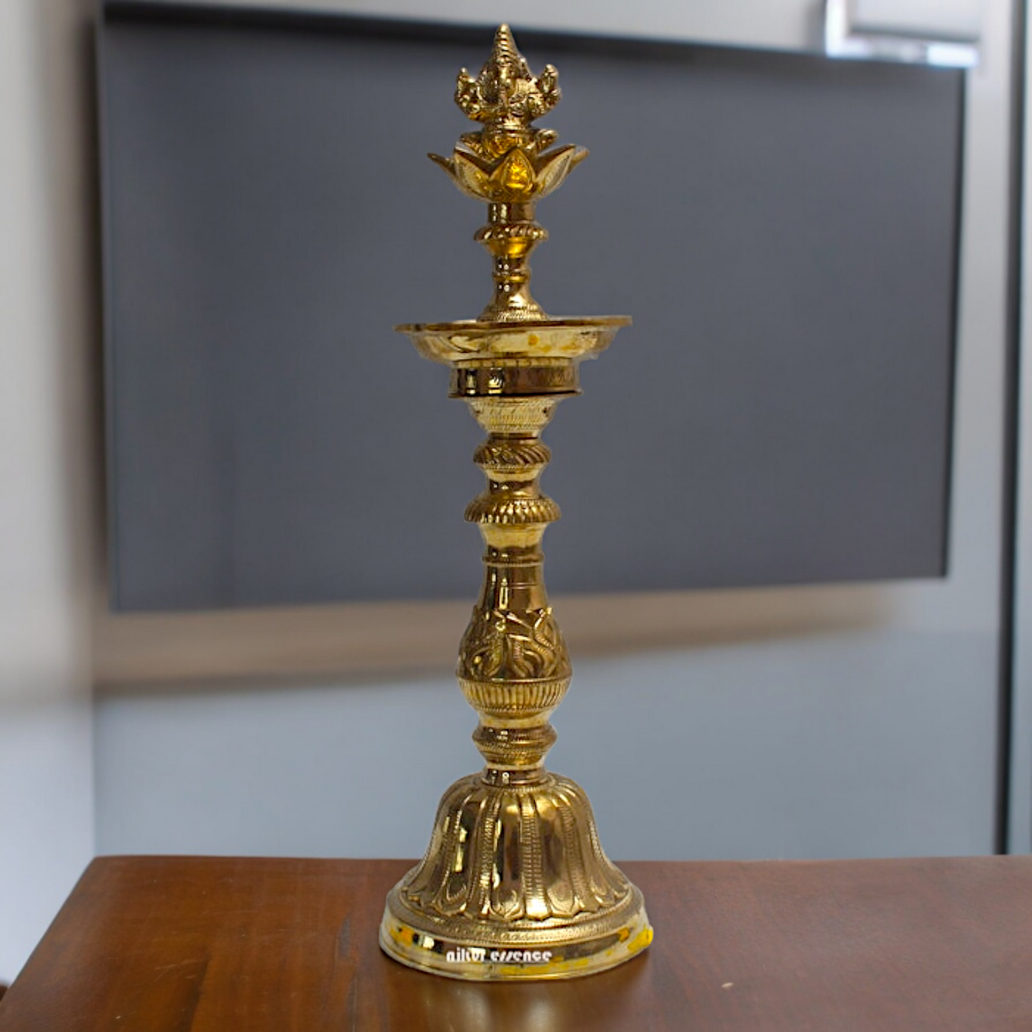 Buy Brass Ganesh lamp Diya - 15 inches Nikuressence
