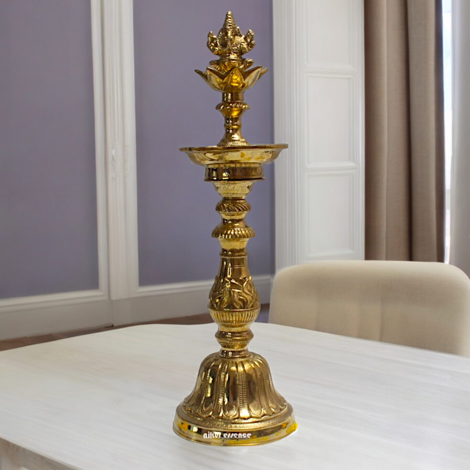 Buy Brass Ganesh lamp Diya - 15 inches Nikuressence