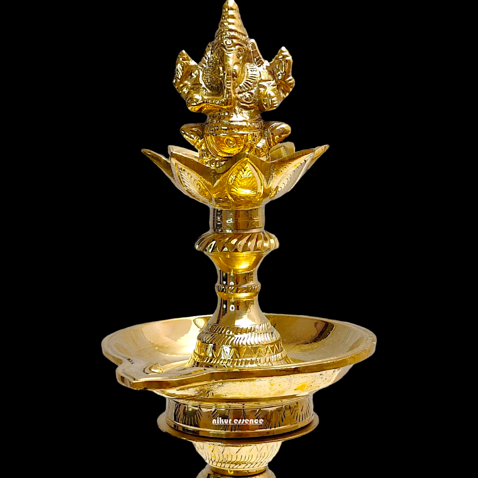 Buy Brass Ganesh lamp Diya - 15 inches Nikuressence
