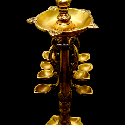 Shop Large Brass Peacock Diya Pair - 27.5 inches Nikuressence