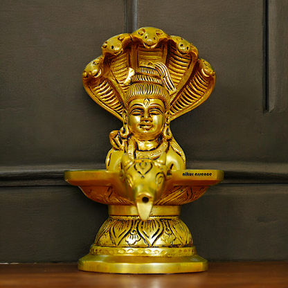Buy Solid Brass Shiva with Nandi Sheshnag - 16 cm Nikuressence