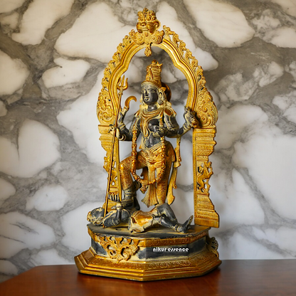 Superfine Brass Black Kali Maa Idol - 21.063 inches Nikuressence