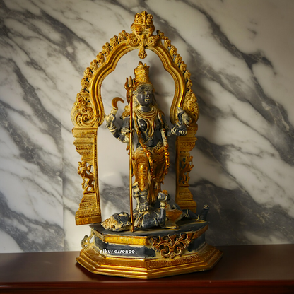 Superfine Brass Black Kali Maa Idol - 21.063 inches Nikuressence