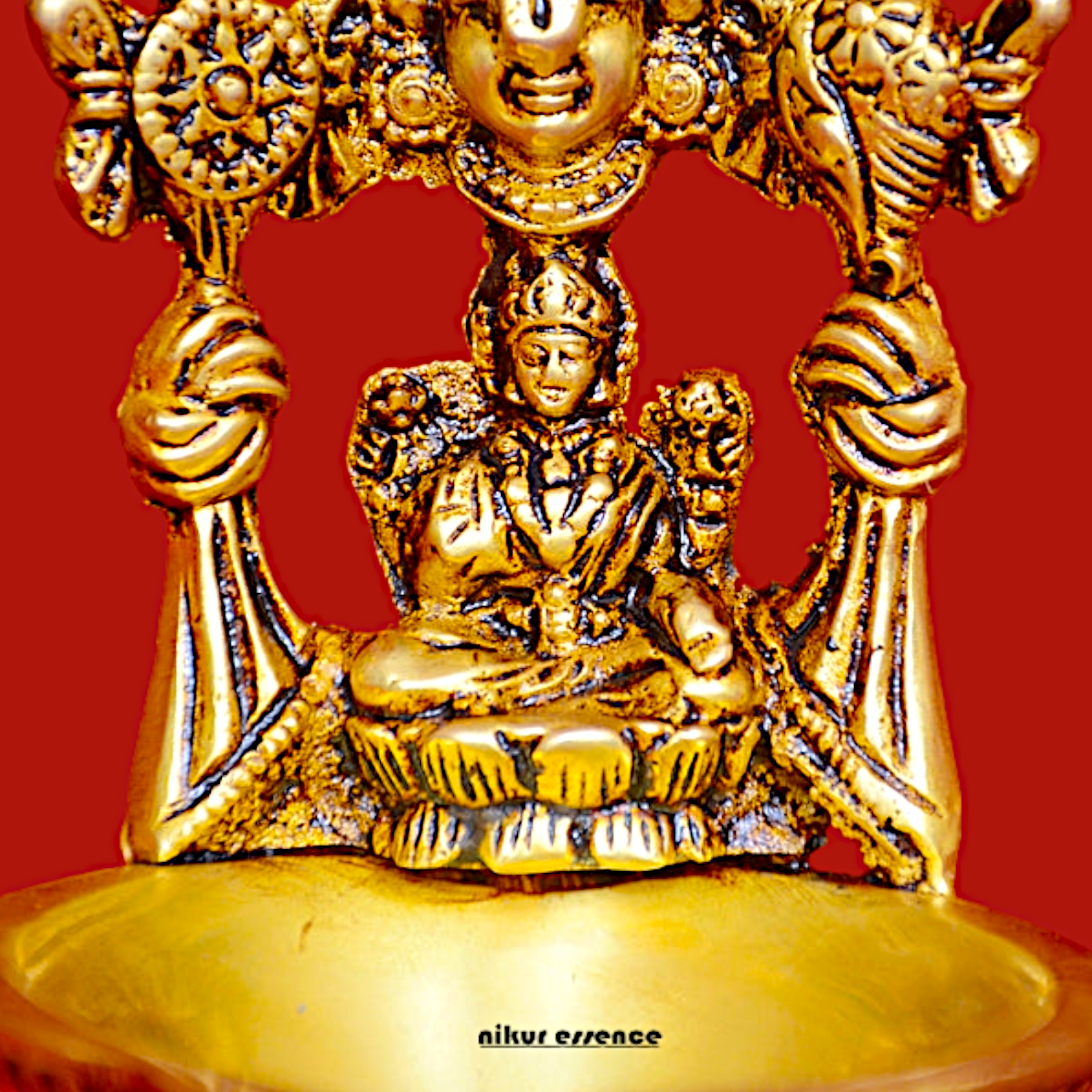 Shop Brass Tirupati Balaji with Lakshmi Diya - 5 inches Nikuressence
