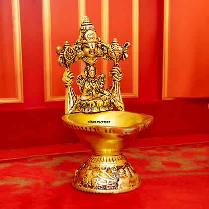 Shop Brass Tirupati Balaji with Lakshmi Diya - 5 inches Nikuressence