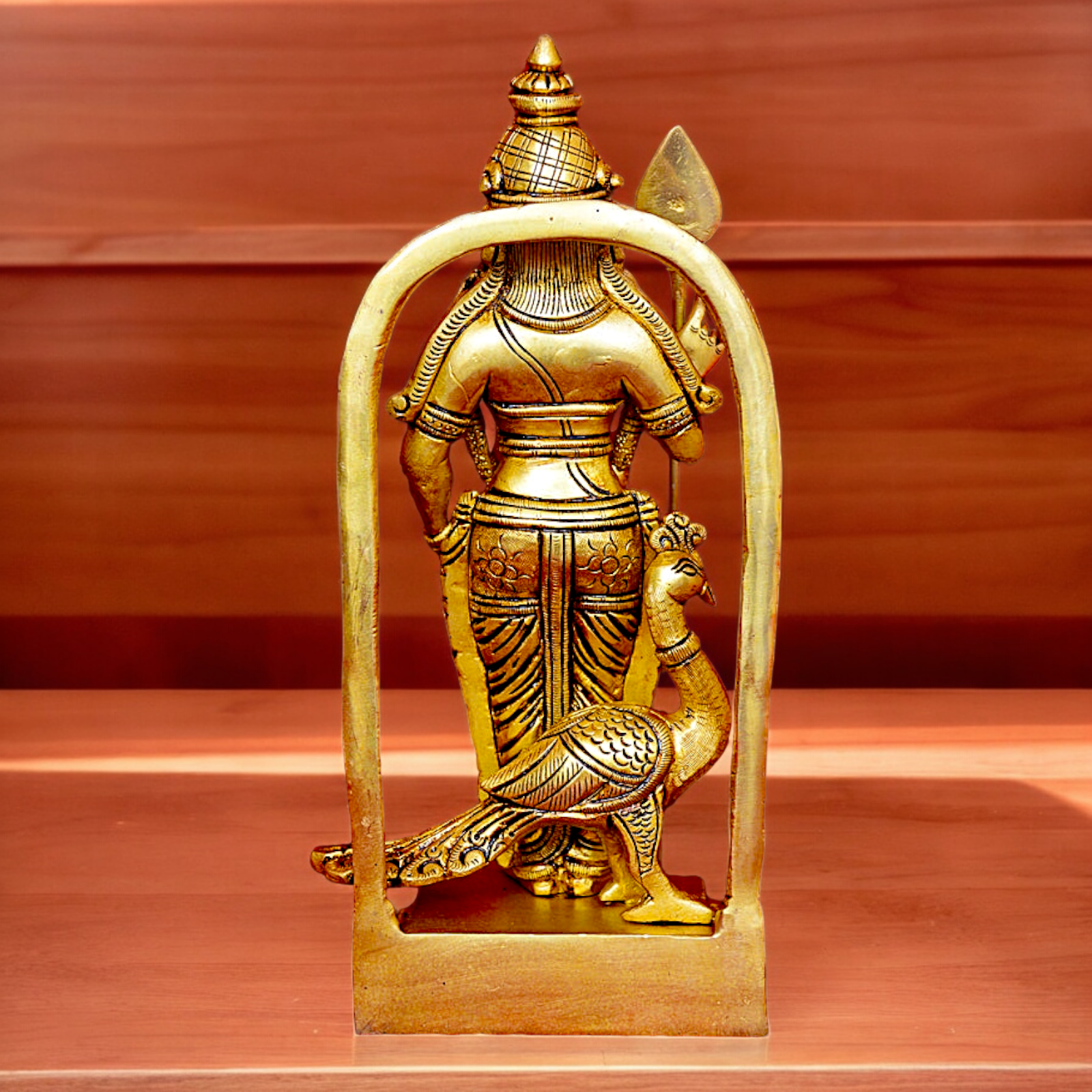 Solid Brass Murugan Kartikeya with Idol - 9.5 inches Nikuressence
