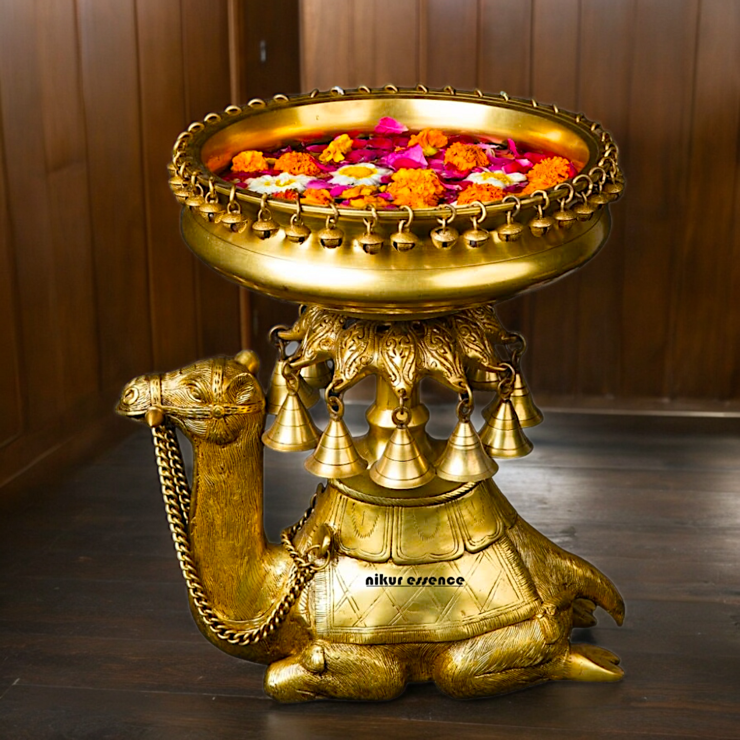 Superfine Brass Camel Urli - 41 cm Nikuressence