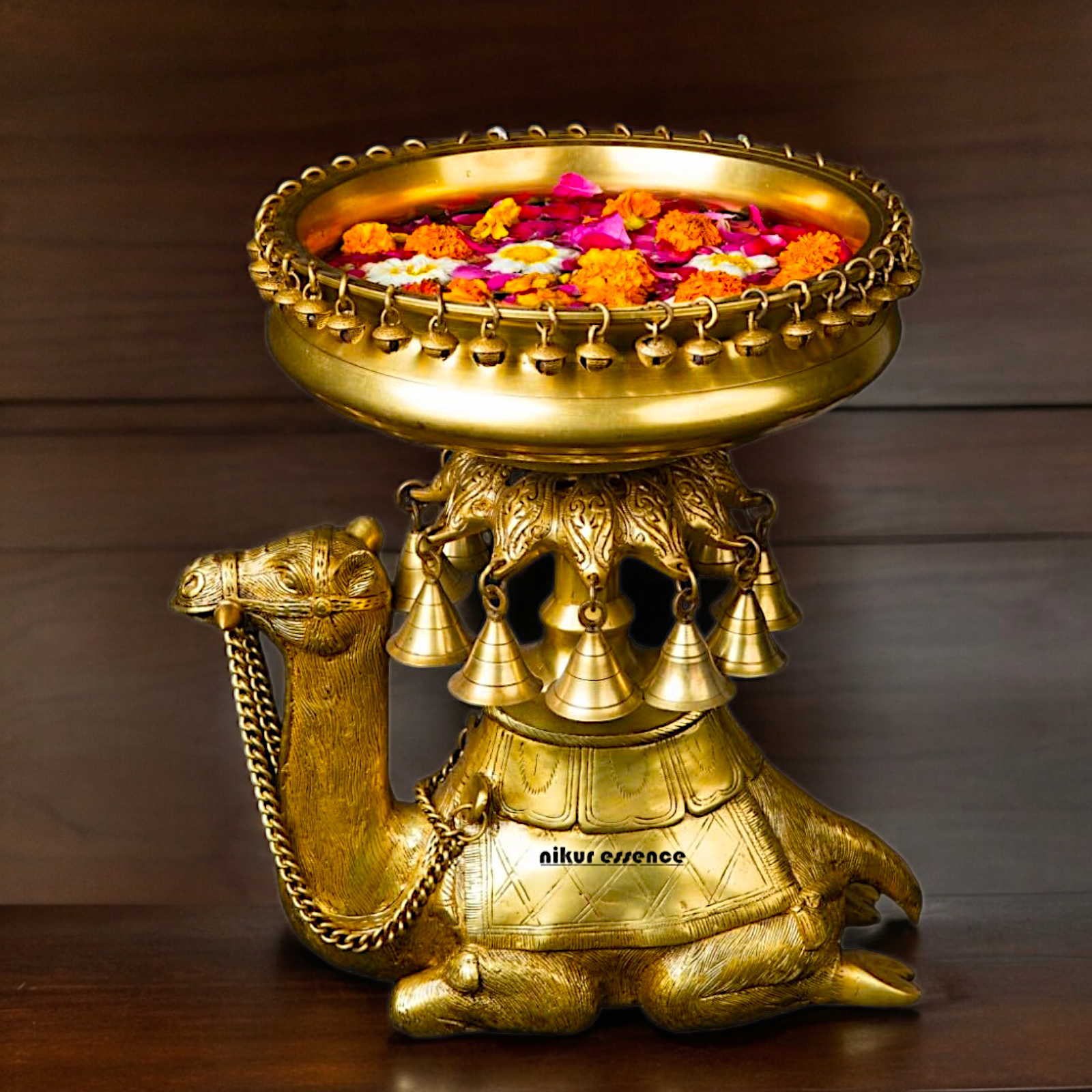 Superfine Brass Camel Urli - 41 cm Nikuressence