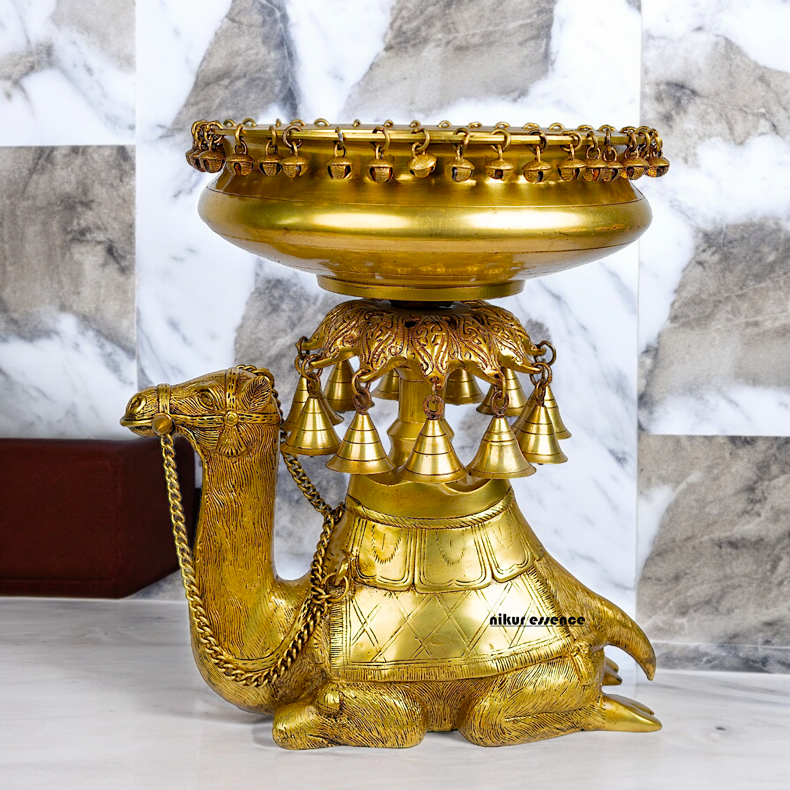 Superfine Brass Camel Urli - 41 cm Nikuressence