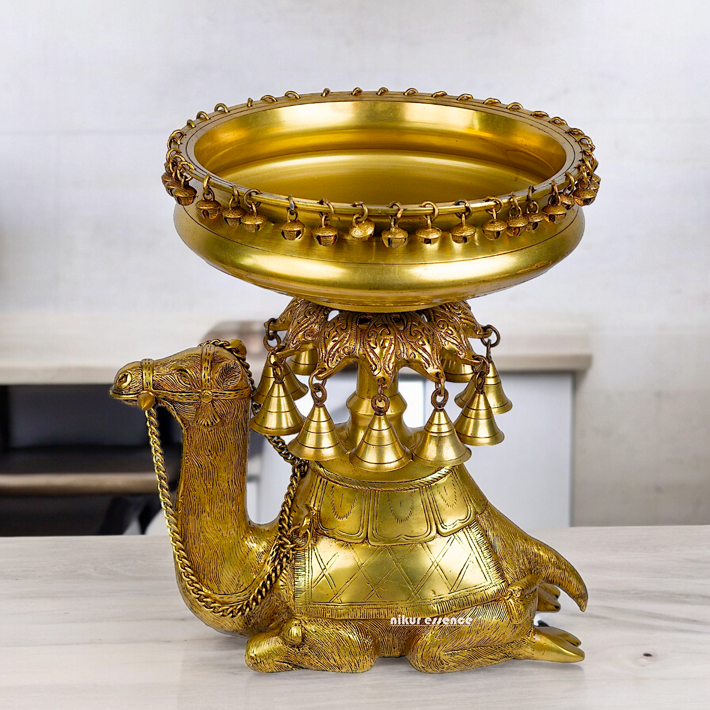 Superfine Brass Camel Urli - 41 cm Nikuressence