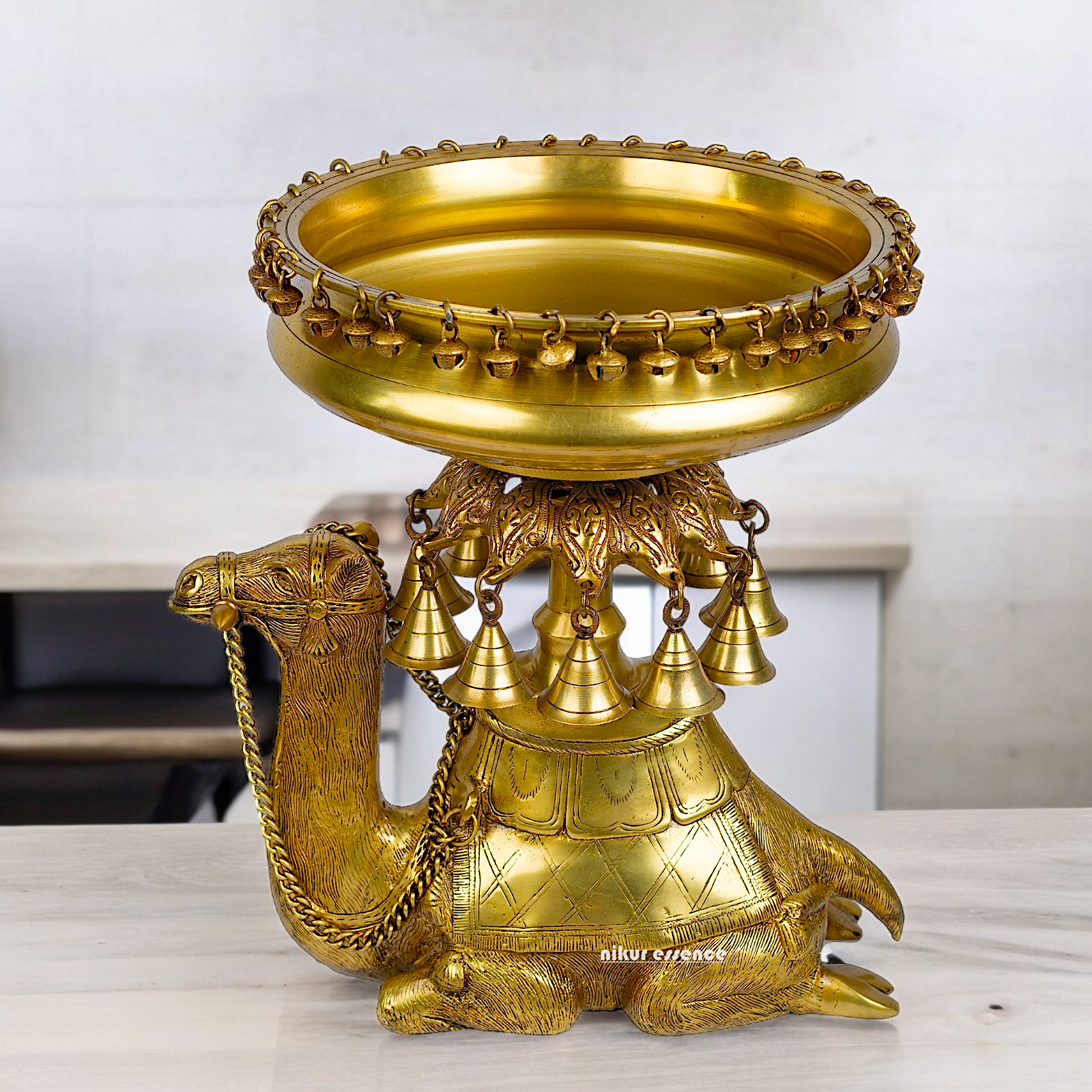Superfine Brass Camel Urli - 41 cm Nikuressence
