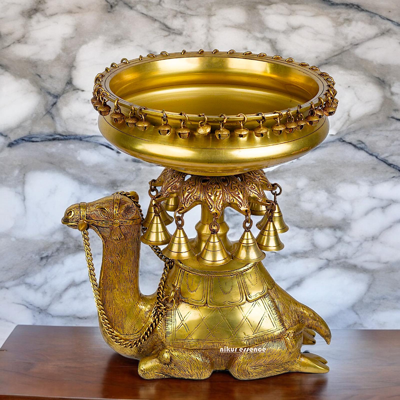 Superfine Brass Camel Urli - 41 cm Nikuressence