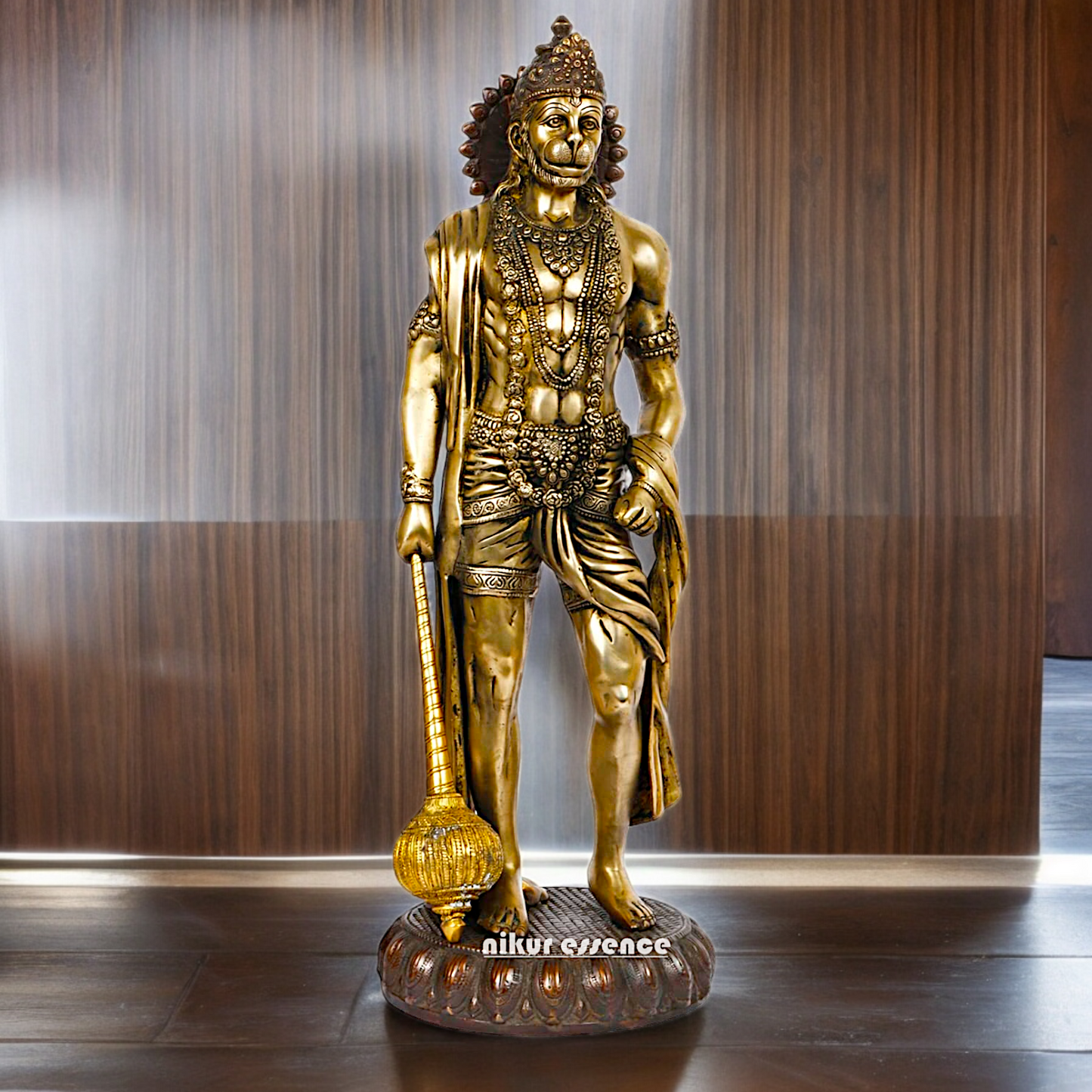 Large Brass Hanuman Monkey God Statue - 24 inches Nikuressence