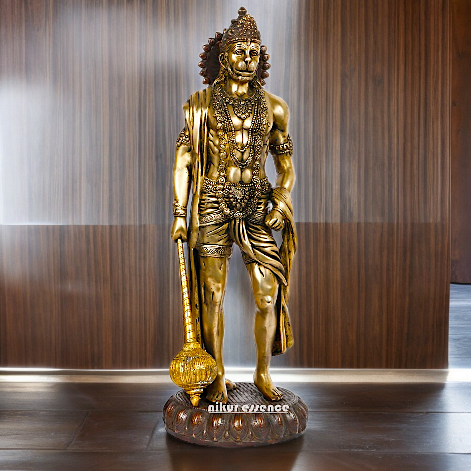 Large Brass Hanuman Monkey God Statue - 24 inches Nikuressence