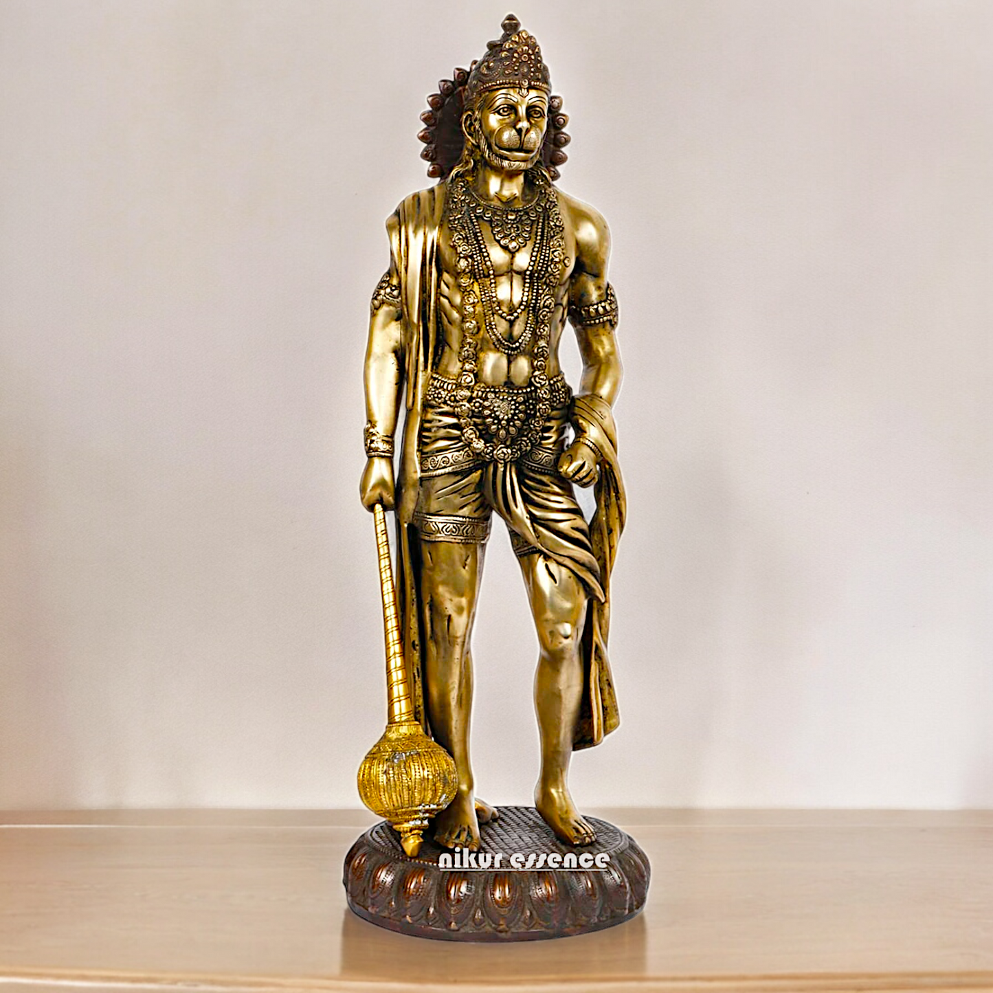 Large Brass Hanuman Monkey God Statue - 24 inches Nikuressence