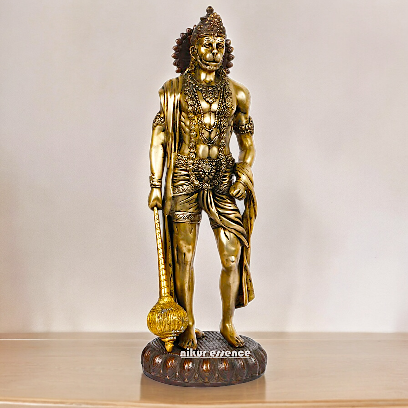Large Brass Hanuman Monkey God Statue - 24 inches Nikuressence