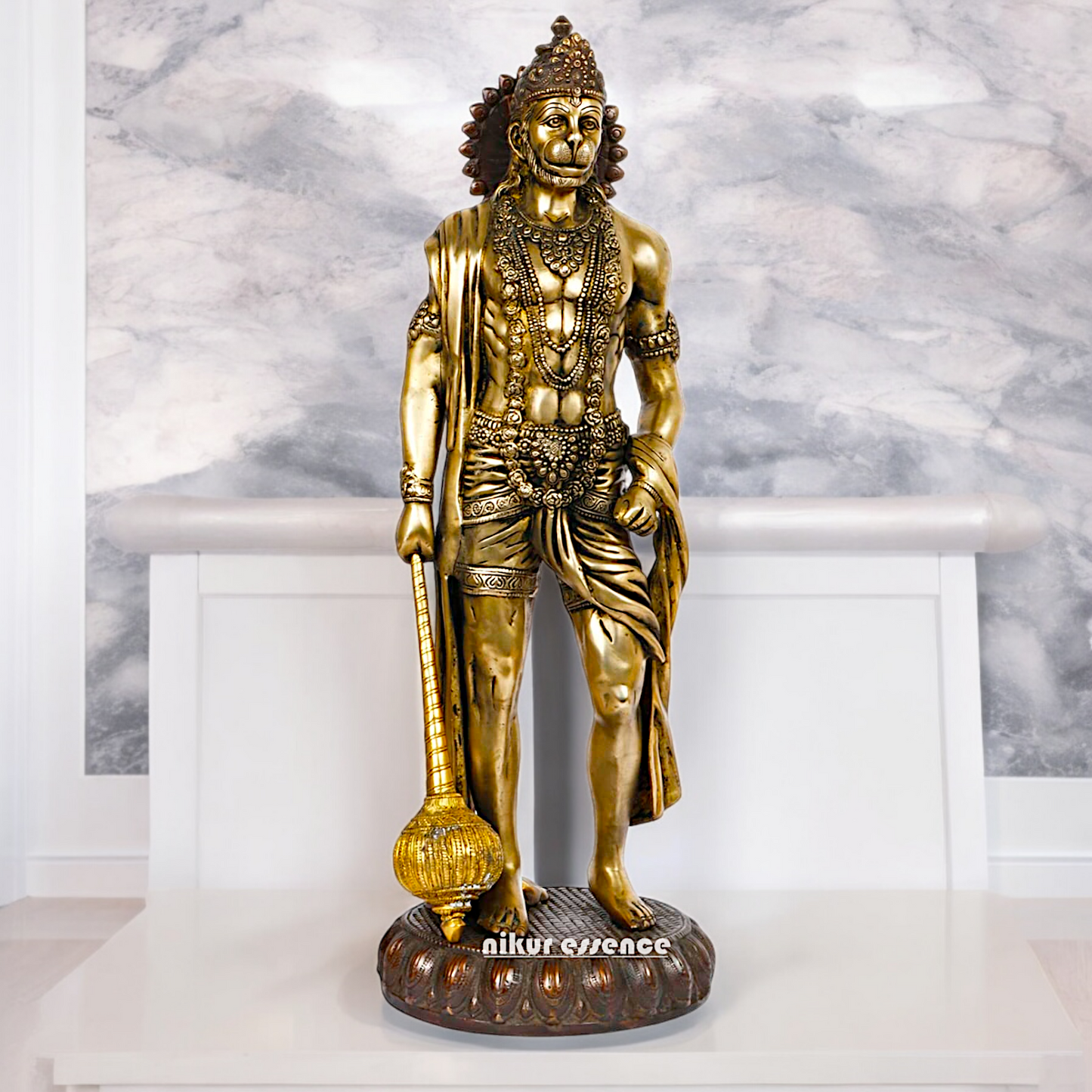 Large Brass Hanuman Monkey God Statue - 24 inches Nikuressence