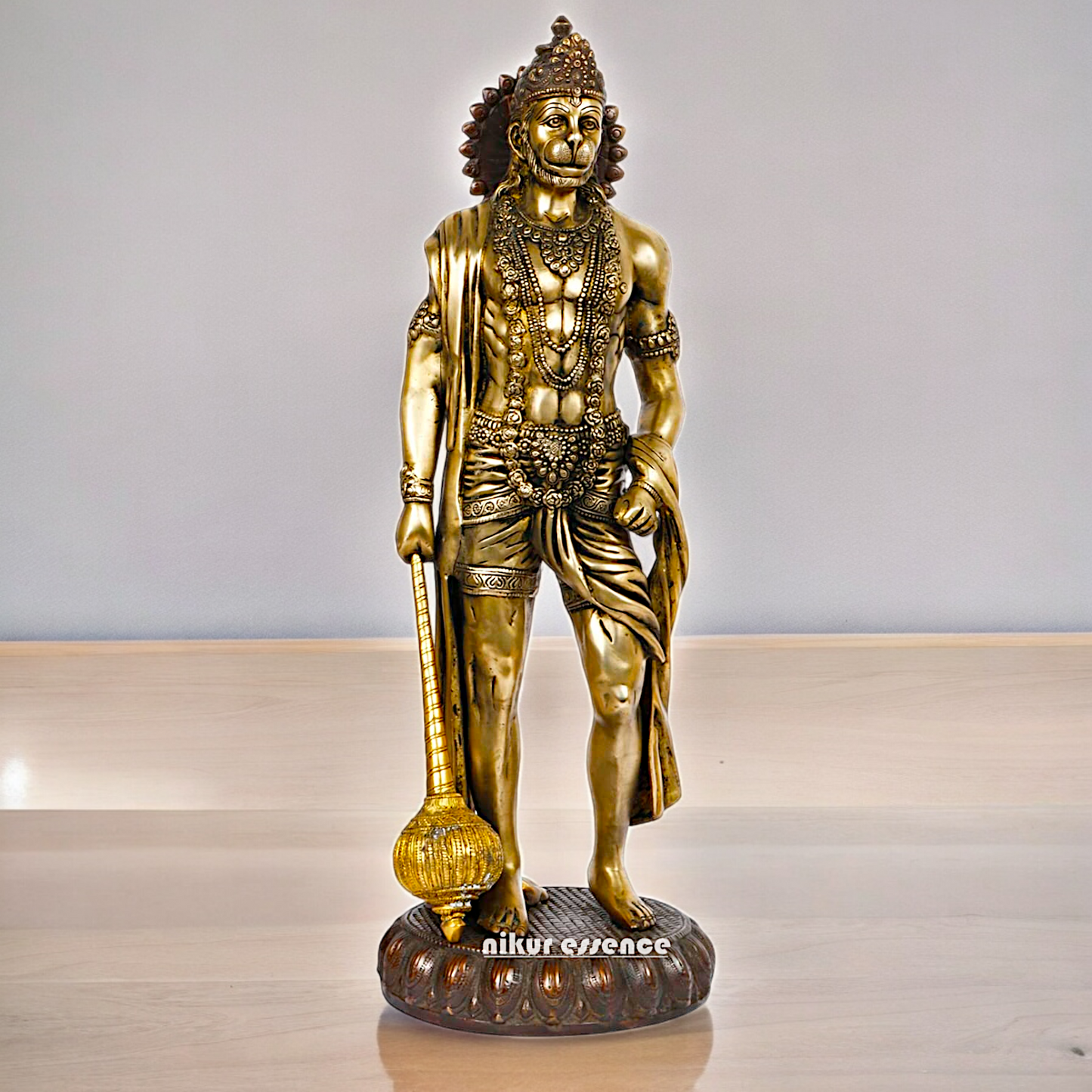 Large Brass Hanuman Monkey God Statue - 24 inches Nikuressence