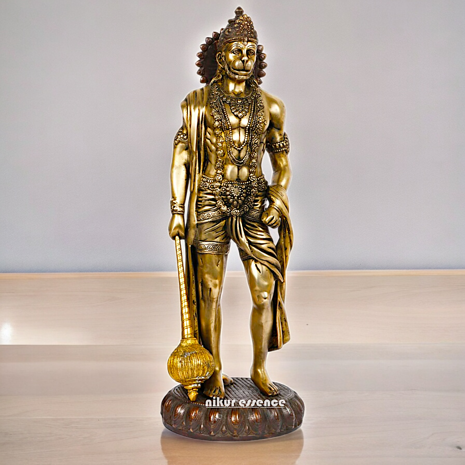 Large Brass Hanuman Monkey God Statue - 24 inches Nikuressence