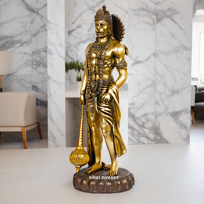 Large Brass Hanuman Monkey God Statue - 24 inches Nikuressence
