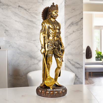 Large Brass Hanuman Monkey God Statue - 24 inches Nikuressence
