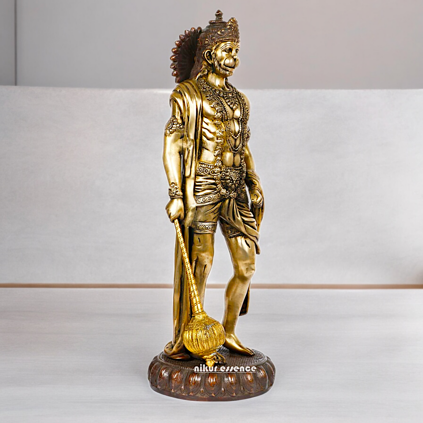 Large Brass Hanuman Monkey God Statue - 24 inches Nikuressence