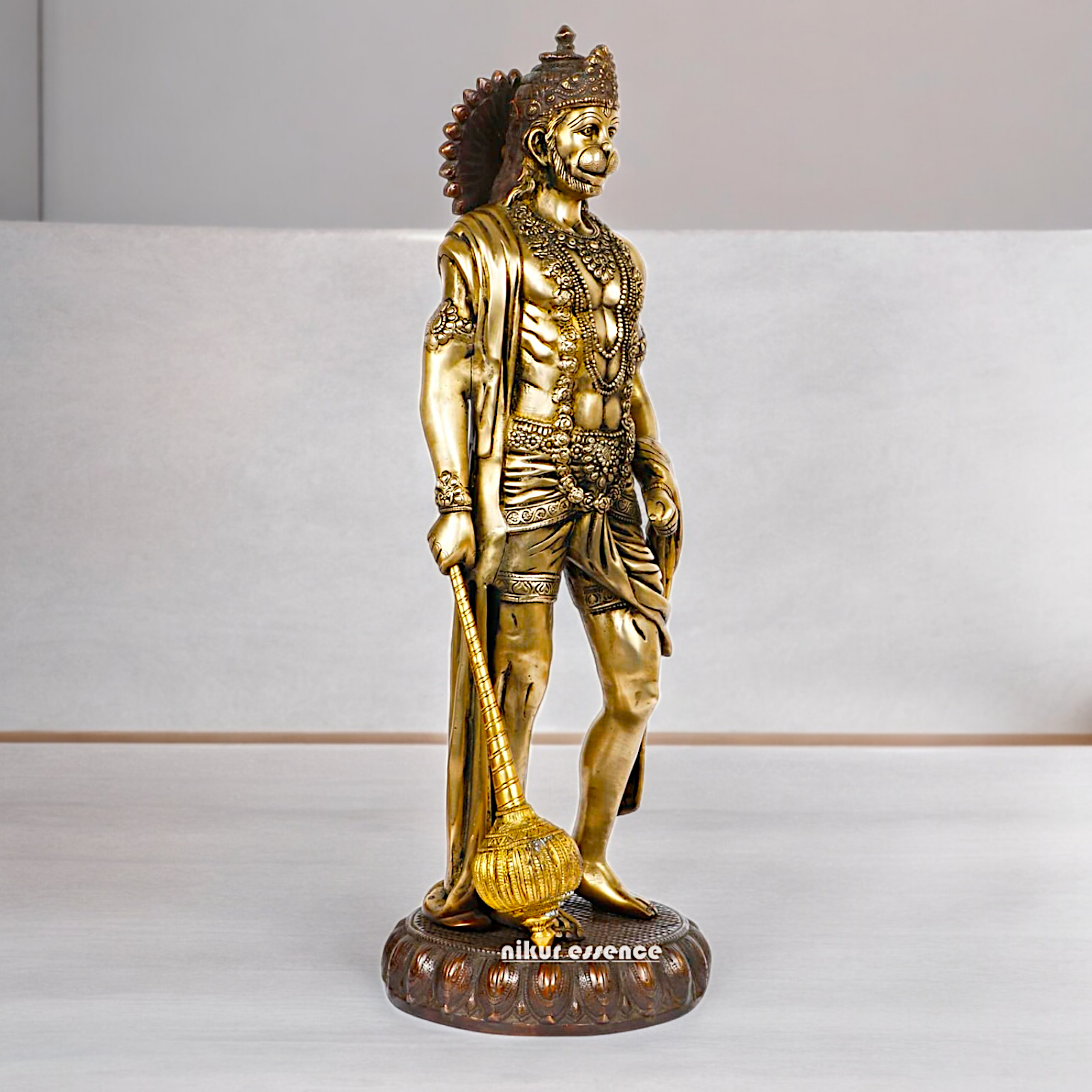 Large Brass Hanuman Monkey God Statue - 24 inches Nikuressence