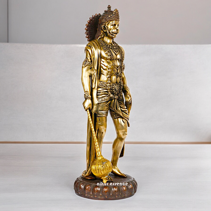 Large Brass Hanuman Monkey God Statue - 24 inches Nikuressence