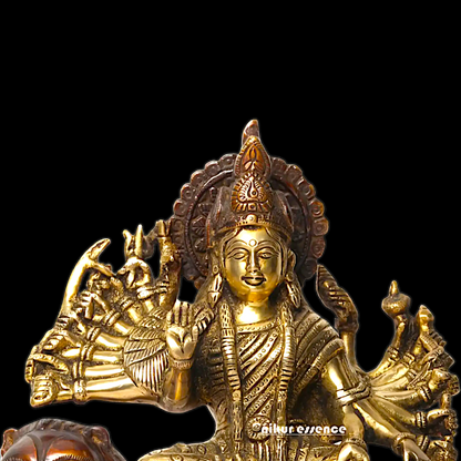 Online Brass Durga Maa Devi Sitting on Lion- 29 cm Nikuressence