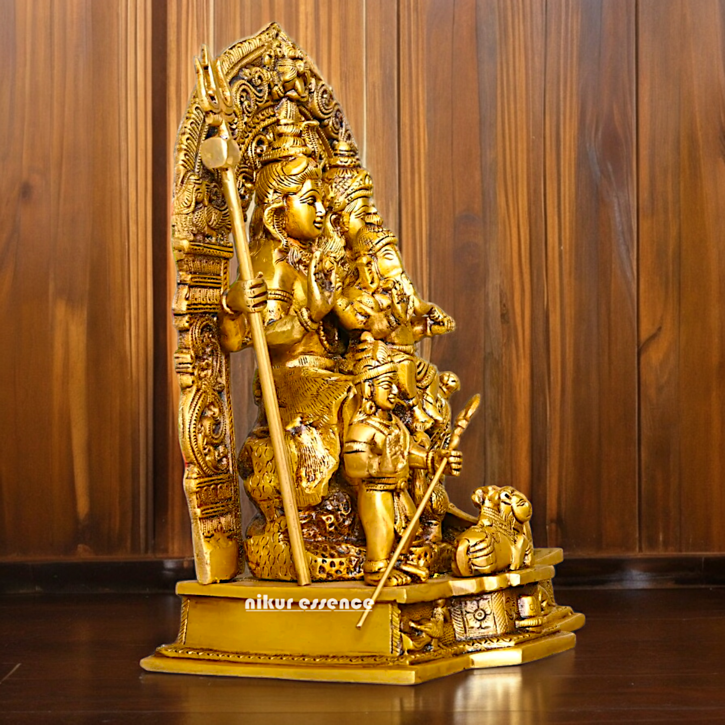 Buy Pure Brass Shiva Parivar Idol - 11 inches Nikuressence